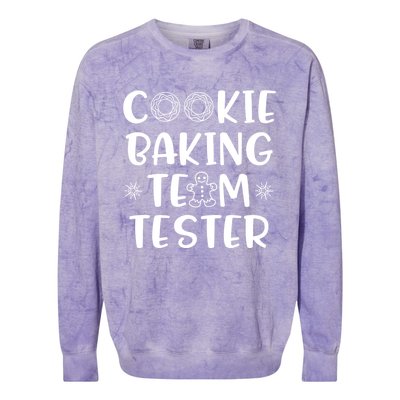 Cookie Tester Chocolate Chip Baker Tasting Christmas Gift Colorblast Crewneck Sweatshirt