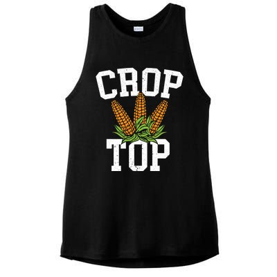 Crop Top Corn Farming Agriculturist Aggriculture Farmer Cute Gift Ladies PosiCharge Tri-Blend Wicking Tank