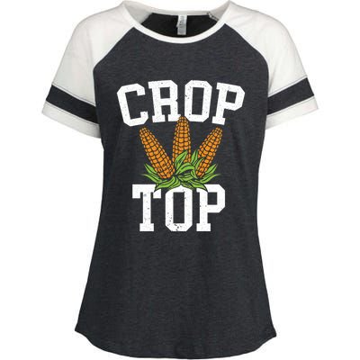 Crop Top Corn Farming Agriculturist Aggriculture Farmer Cute Gift Enza Ladies Jersey Colorblock Tee