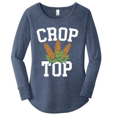 Crop Top Corn Farming Agriculturist Aggriculture Farmer Cute Gift Women's Perfect Tri Tunic Long Sleeve Shirt