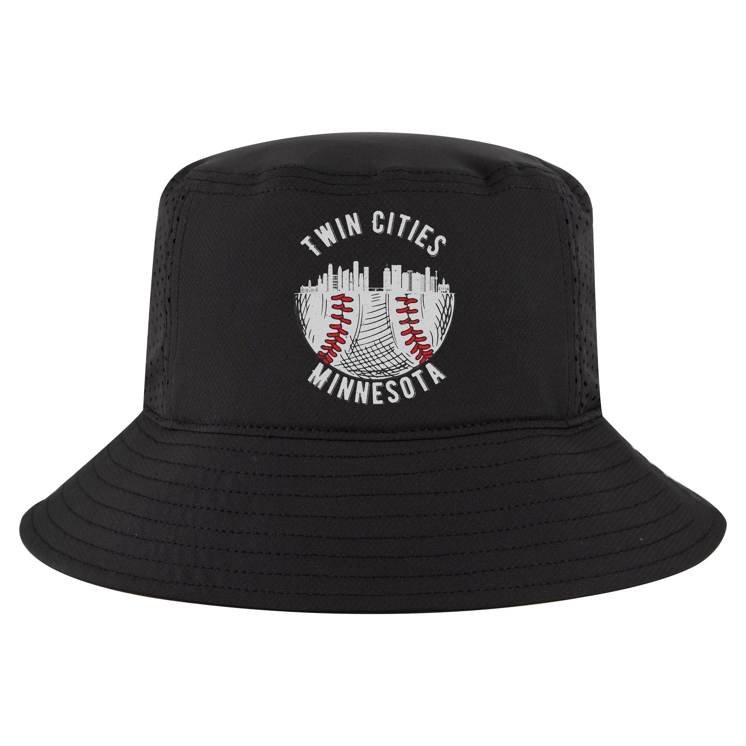 Cool Twin Cities Minnesota MN Baseball Skyline St. PaulMPLS Cool Comfort Performance Bucket Hat