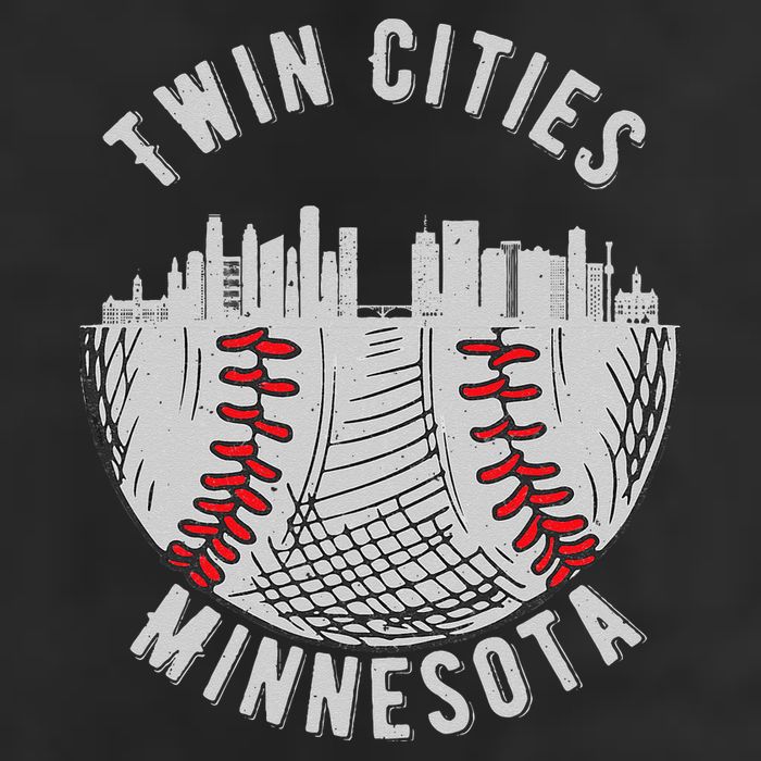 Cool Twin Cities Minnesota MN Baseball Skyline St. PaulMPLS Cool Comfort Performance Bucket Hat