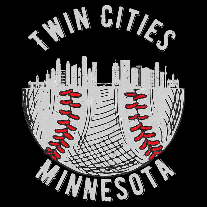 Cool Twin Cities Minnesota MN Baseball Skyline St. PaulMPLS Bucket Hat