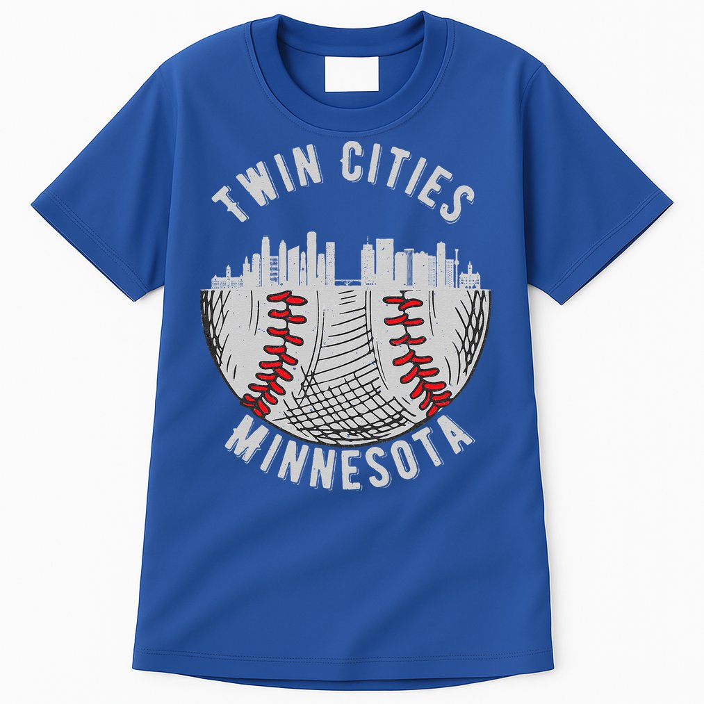 Cool Twin Cities Minnesota MN Baseball Skyline St. PaulMPLS Tall T-Shirt