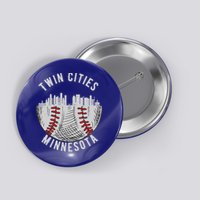 Cool Twin Cities Minnesota MN Baseball Skyline St. PaulMPLS Button