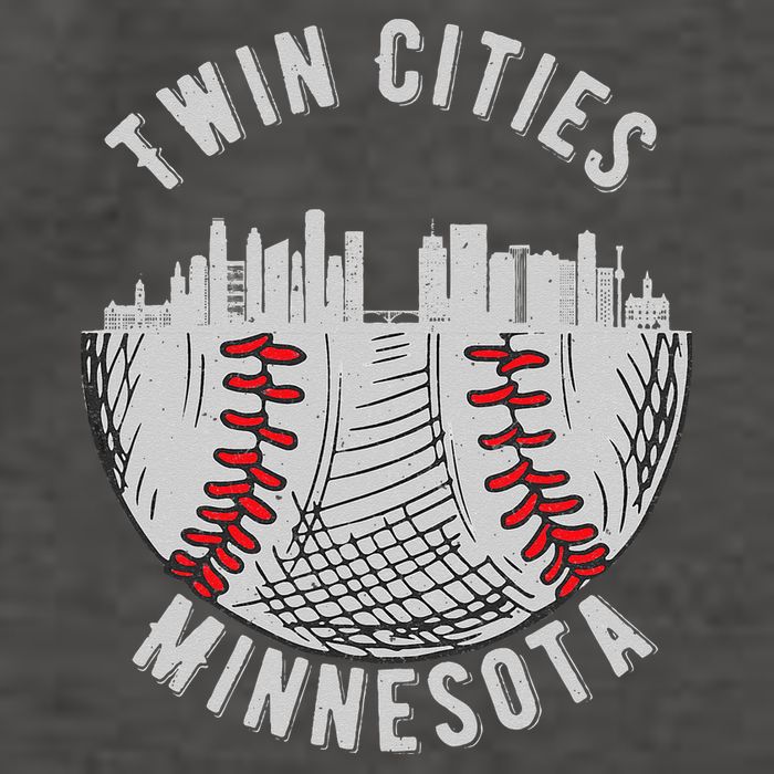Cool Twin Cities Minnesota MN Baseball Skyline St. PaulMPLS Vector Backpack