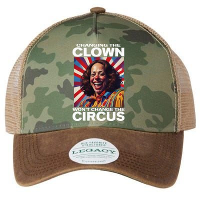 Changing The Clown WonT Change The Circus Kamala Clown Legacy Tie Dye Trucker Hat