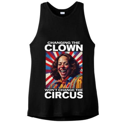 Changing The Clown WonT Change The Circus Kamala Clown Ladies PosiCharge Tri-Blend Wicking Tank