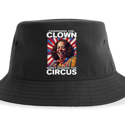 Changing The Clown WonT Change The Circus Kamala Clown Sustainable Bucket Hat