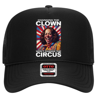 Changing The Clown WonT Change The Circus Kamala Clown Trucker Hat
