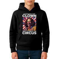 Changing The Clown WonT Change The Circus Kamala Clown Kids Hoodie