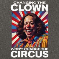 Changing The Clown WonT Change The Circus Kamala Clown Cotton Canvas Backpack