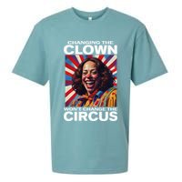Changing The Clown WonT Change The Circus Kamala Clown Sueded Cloud Jersey T-Shirt
