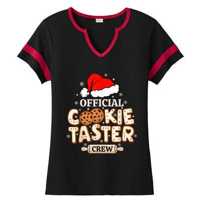 Cookie Taster Crew Funny Christmas Baking Team Ladies Halftime Notch Neck Tee