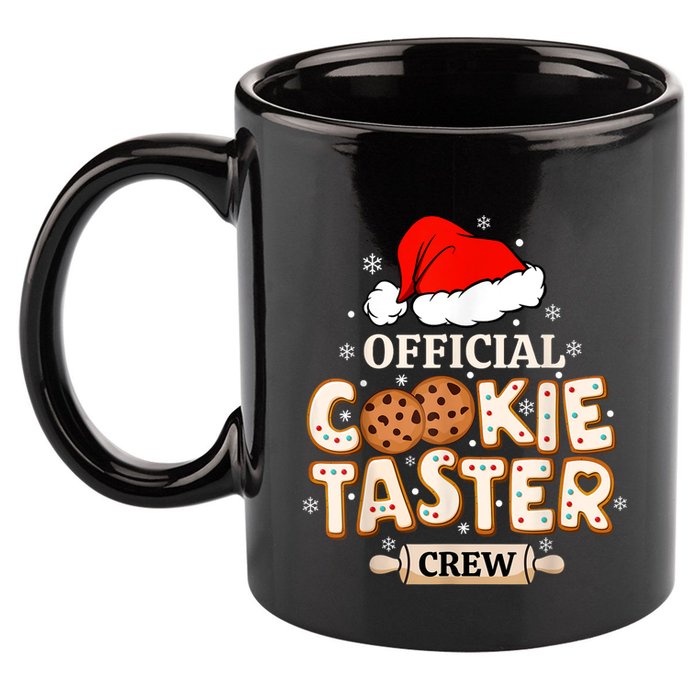 Cookie Taster Crew Funny Christmas Baking Team 11oz C Handle Ceramic Mug