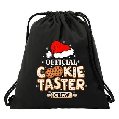Cookie Taster Crew Funny Christmas Baking Team Drawstring Bag