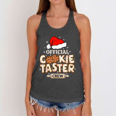 Cookie Taster Crew Funny Christmas Baking Team Women's Knotted Racerback Tank