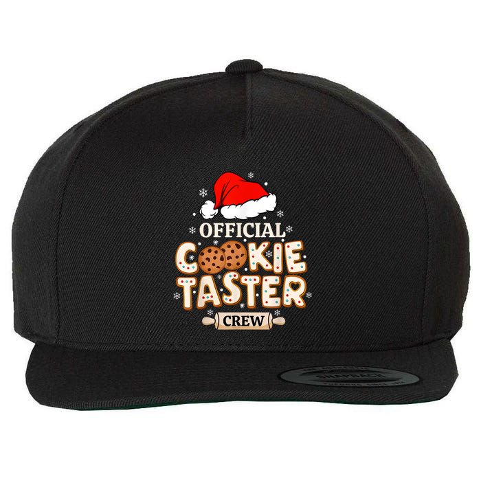 Cookie Taster Crew Funny Christmas Baking Team Wool Snapback Cap