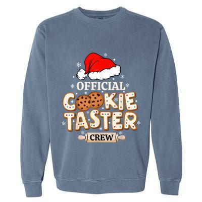 Cookie Taster Crew Funny Christmas Baking Team Garment-Dyed Sweatshirt