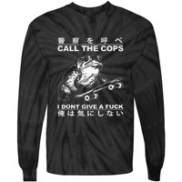 Call The Cops I DonT Give A Fuck Toad Japanese Tie-Dye Long Sleeve Shirt