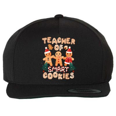 Christmas Teacher Cute Gingerbread Cookies Funny Holiday Wool Snapback Cap