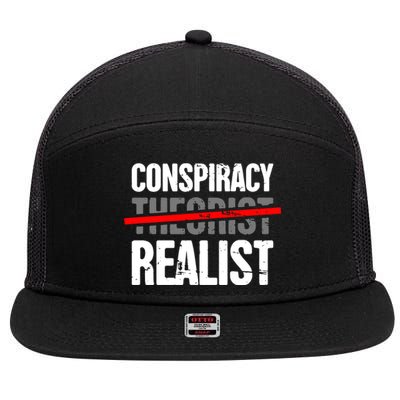 Conspiracy Theory 7 Panel Mesh Trucker Snapback Hat