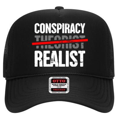 Conspiracy Theory High Crown Mesh Back Trucker Hat