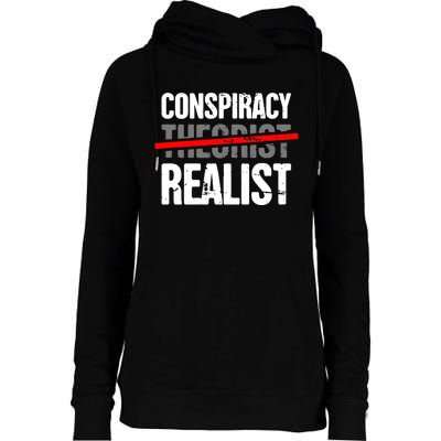 Conspiracy Theory Womens Funnel Neck Pullover Hood