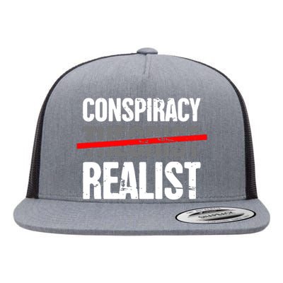 Conspiracy Theory Flat Bill Trucker Hat