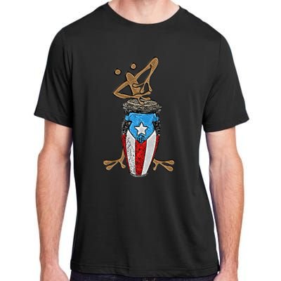 Coqui Taino Conga Boricua Puerto Rican Flag Gift Adult ChromaSoft Performance T-Shirt