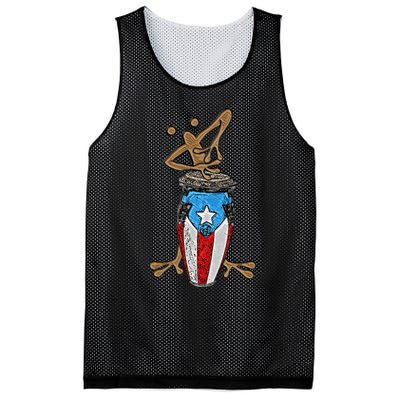 Coqui Taino Conga Boricua Puerto Rican Flag Gift Mesh Reversible Basketball Jersey Tank