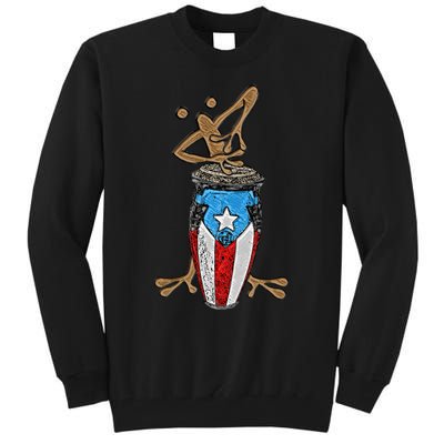 Coqui Taino Conga Boricua Puerto Rican Flag Gift Tall Sweatshirt