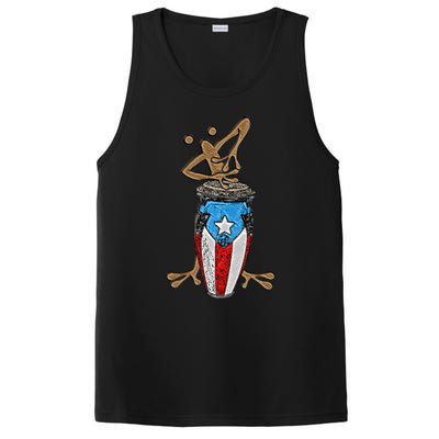 Coqui Taino Conga Boricua Puerto Rican Flag Gift PosiCharge Competitor Tank