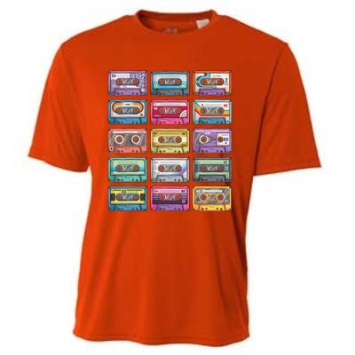 Cassette Tapes Collection 80S 90S Music Mixtape Cooling Performance Crew T-Shirt