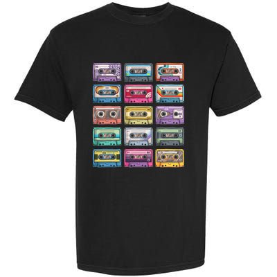 Cassette Tapes Collection 80S 90S Music Mixtape Garment-Dyed Heavyweight T-Shirt