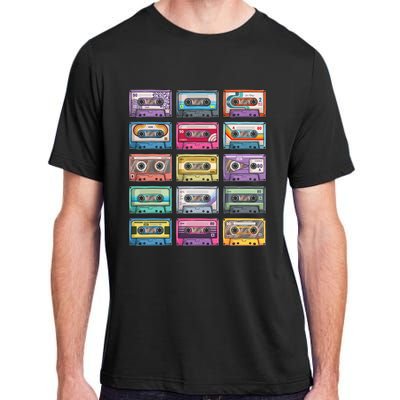 Cassette Tapes Collection 80S 90S Music Mixtape Adult ChromaSoft Performance T-Shirt