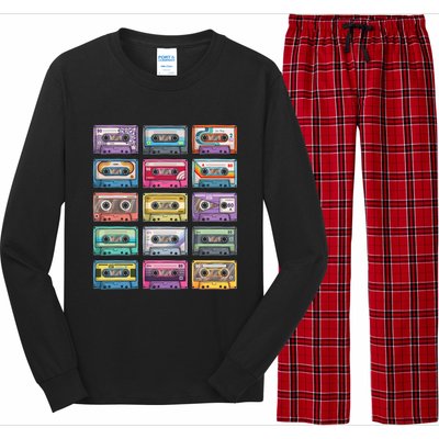 Cassette Tapes Collection 80S 90S Music Mixtape Long Sleeve Pajama Set