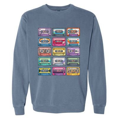 Cassette Tapes Collection 80S 90S Music Mixtape Garment-Dyed Sweatshirt