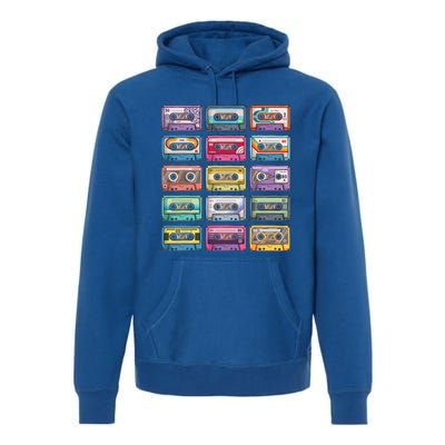 Cassette Tapes Collection 80S 90S Music Mixtape Premium Hoodie