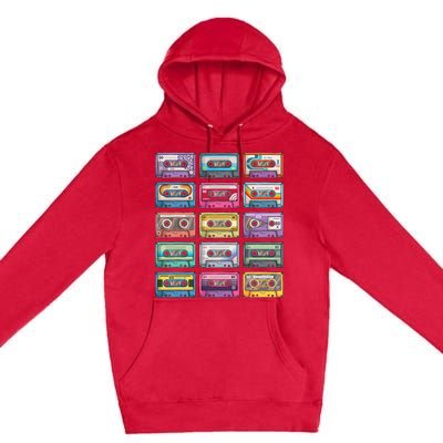 Cassette Tapes Collection 80S 90S Music Mixtape Premium Pullover Hoodie