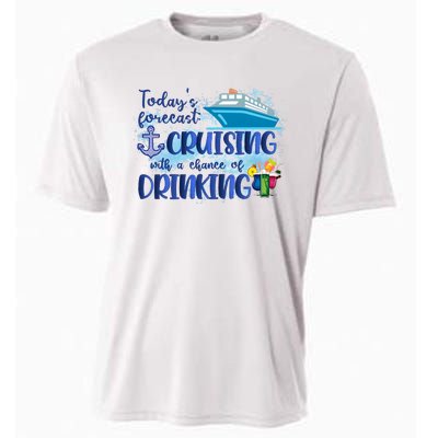 Cruising Together Cruising With A Chance Of Drinking Girl Trip Girl Weekend Cooling Performance Crew T-Shirt