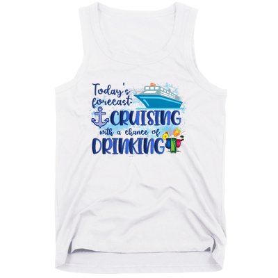 Cruising Together Cruising With A Chance Of Drinking Girl Trip Girl Weekend Tank Top