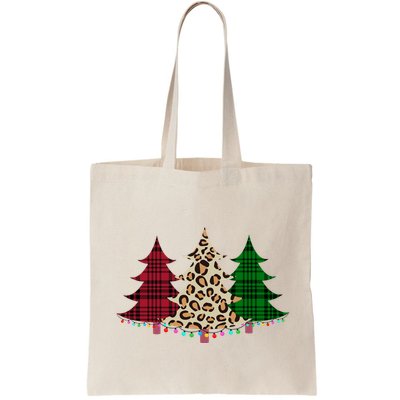 Christmas Tree Cheetah Plaid Bag