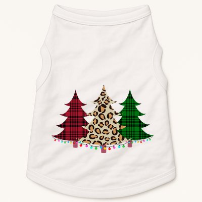 Christmas Tree Cheetah Plaid Doggie Tank