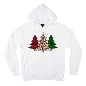 Christmas Tree Cheetah Plaid Hoodie