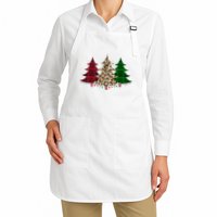 Christmas Tree Cheetah Plaid Apron