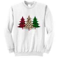 Christmas Tree Cheetah Plaid Sweatshirt