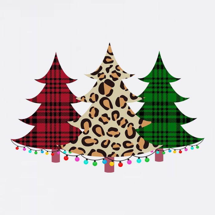 Christmas Tree Cheetah Plaid Sweatshirt