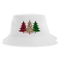 Christmas Tree Cheetah Plaid Sustainable Bucket Hat