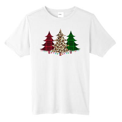 Christmas Tree Cheetah Plaid Tall Fusion ChromaSoft Performance T-Shirt